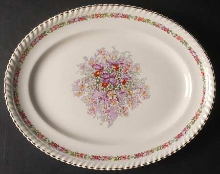 Queen's Bouquet 11" Oval Serving Platter