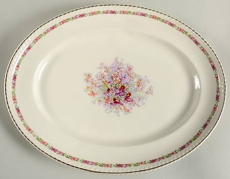 Queen's Bouquet 16" Oval Serving Platter