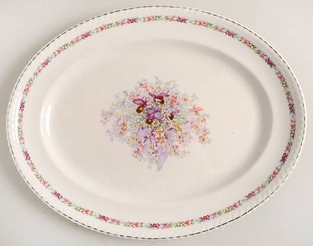 Queen's Bouquet 14" Oval Serving Platter