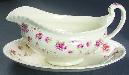 Rambler Rose Gravy Boat & Underplate