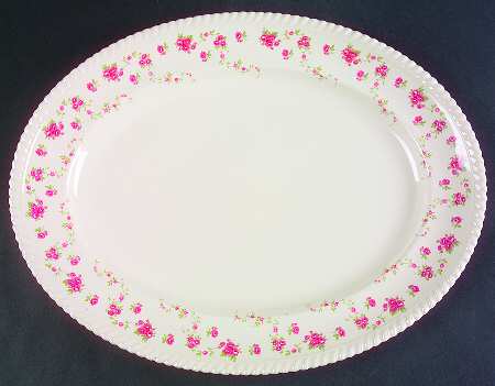 Rambler Rose 16" Oval Serving Platter