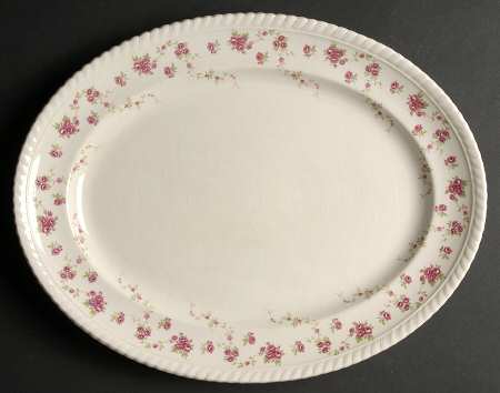 Rambler Rose 14" Oval Serving Platter