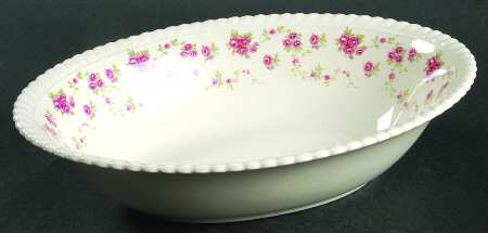 Rambler Rose 10" Oval Vegetable Bowl