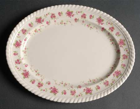 Rambler Rose 10" Oval Serving Platter