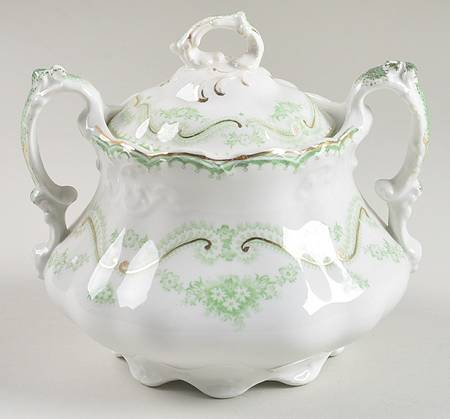 Regis Green Sugar Bowl & Lid