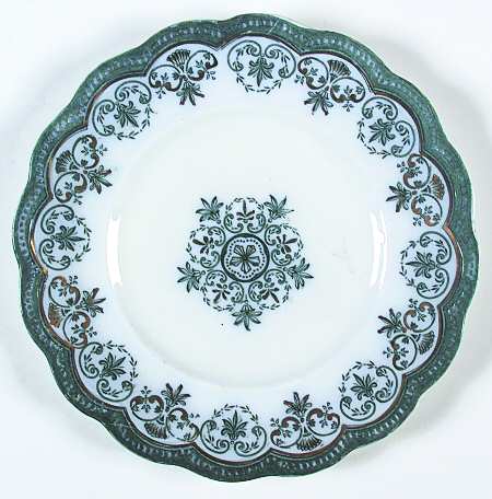 Regent (Aqua Design, Gold Accent) Salad Plate