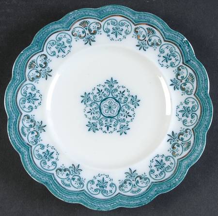 Regent (Aqua Design, Gold Accent) Dessert/Pie Plate