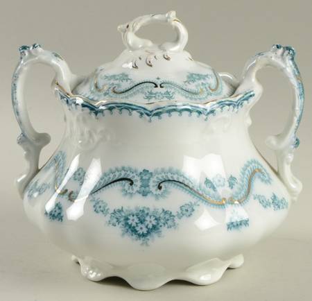Regis Blue Sugar Bowl & Lid