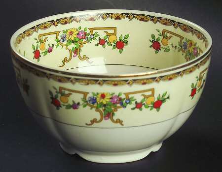 Riviera (Multicolor Flowers) Cranberry Bowl