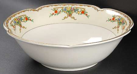 Riviera (Multicolor Flowers) 9" Round Vegetable Bowl