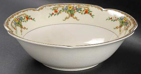 Riviera (Multicolor Flowers) 8" Round Vegetable Bowl