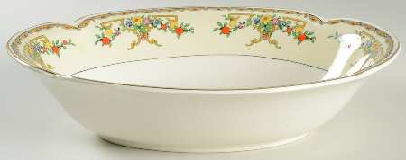 Riviera (Multicolor Flowers) 9" Oval Vegetable Bowl