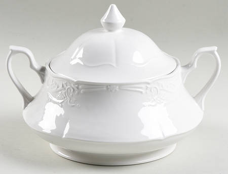 Richmond White Round Covered Vegetable by Johnson Brothers