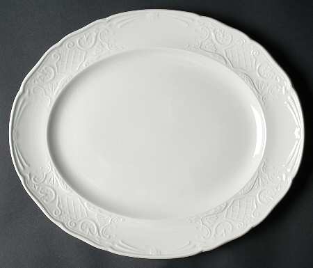 Richmond White 14" Oval Serving Platter by Johnson Brothers