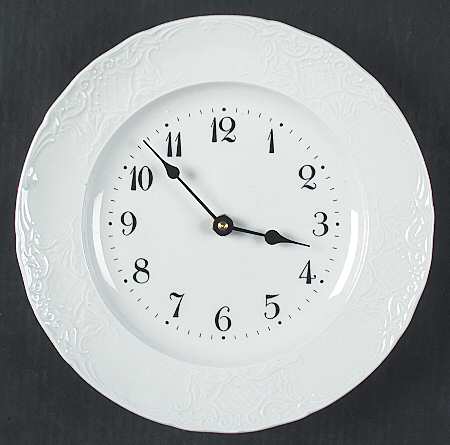 Richmond White Clock Plate