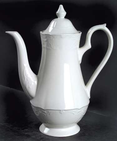 Richmond White Coffee Pot & Lid