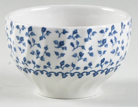 Rose Bouquet Blue Mini Open Sugar Bowl