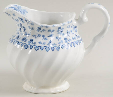Rose Bouquet Blue Creamer