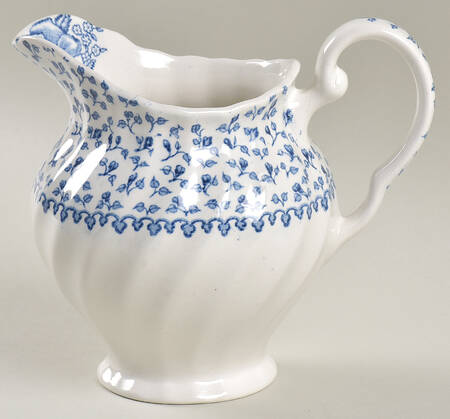 Rose Bouquet Blue Creamer