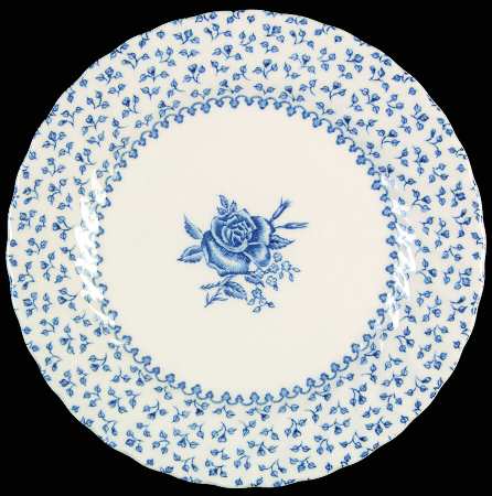Rose Bouquet Blue Dessert/Pie Plate