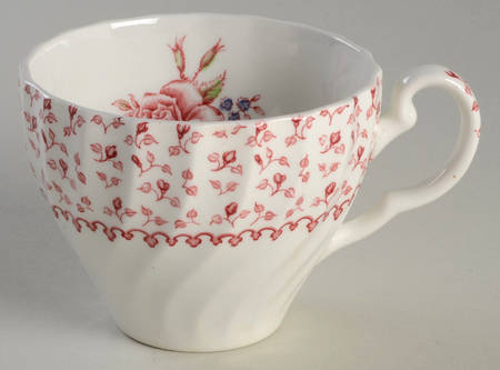 Rose Bouquet Pink Flat Cup
