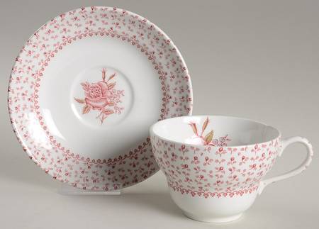 Rose Bouquet Pink Jumbo Cup & Saucer Set