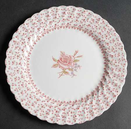Rose Bouquet Pink Luncheon Plate