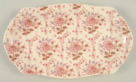 Rose Chintz Pink ("Made in England" Mark) Large Sandwich Tray