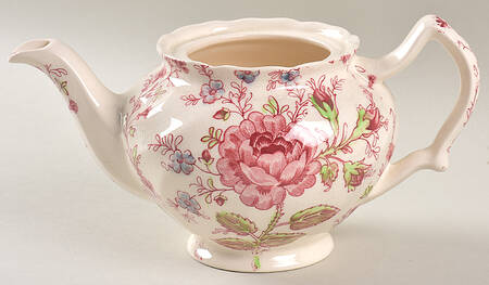 Rose Chintz Pink ("Made in England" Mark) Lid for Small Teapot