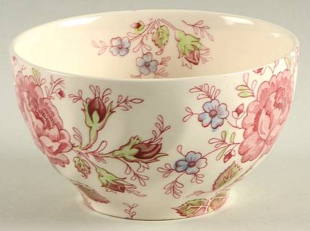 Rose Chintz Pink ("Made in England" Mark) Cranberry Bowl