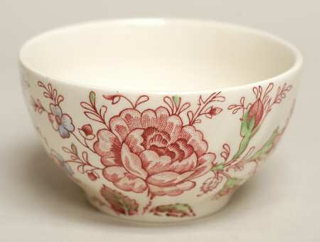 Rose Chintz Pink ("Made in England" Mark) Open Rice/Sugar Bowl