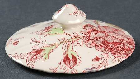 Rose Chintz Pink ("Made in England" Mark) Lid for Mini Sugar Bowl