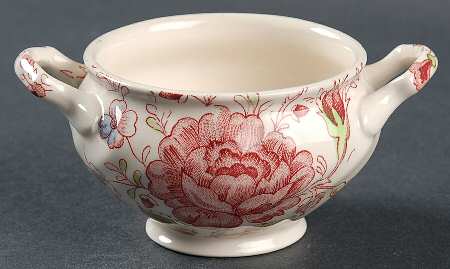 Rose Chintz Pink ("Made in England" Mark) Mini Sugar Bowl No Lid