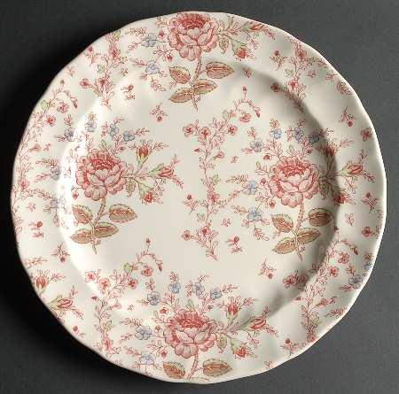 Rose Chintz Pink ("Made in England" Mark) 12" Chop Plate (Round Platter)
