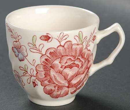 Rose Chintz Pink ("Made in England" Mark) Flat Demitasse Cup