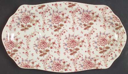 Rose Chintz Pink ("Made in England" Mark) Snack Plate