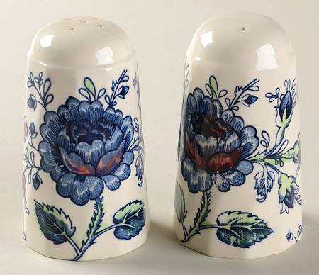 Rose Chintz Blue Salt & Pepper Set