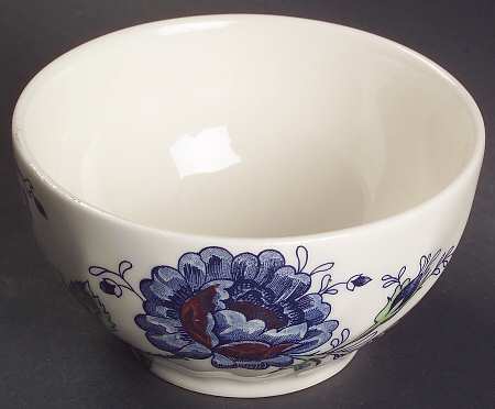 Rose Chintz Blue Open Sugar Bowl