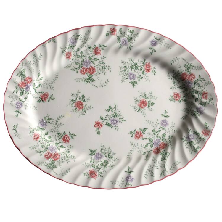 Rose Garden 12" Oval Serving Platter