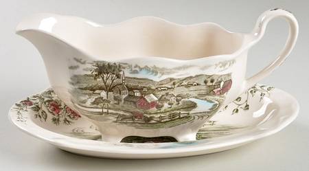 The Road Home Gravy Boat & Underplate/Relish