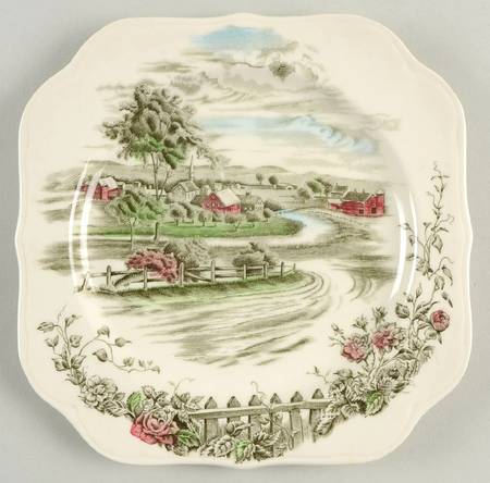 The Road Home Square Salad Plate