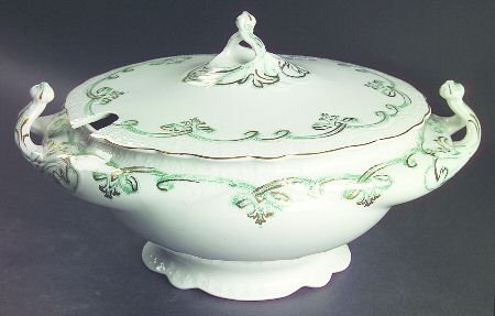 Rolland Blue Green Tureen &  Lid