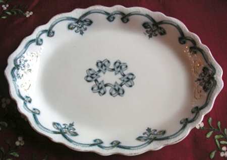 Rolland Blue Green 14" Oval Serving Platter