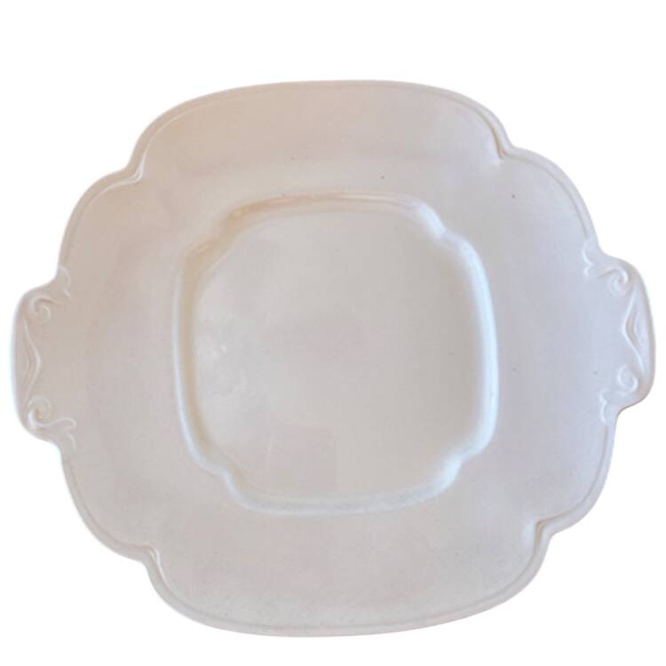 Rosedawn Square Handled Cake Plate