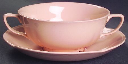 Rosedawn Flat Cream Soup Bowl & Saucer Set