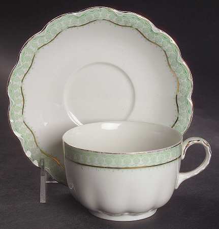 Ruth Green Flat Cup & Saucer Set