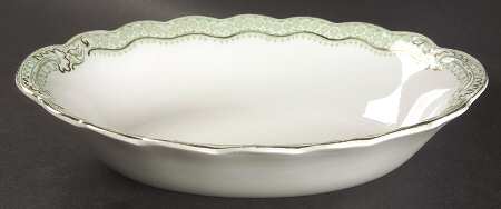 Ruth Green 9" Oval Vegetable Bowl