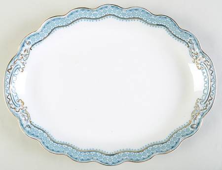 Ruth Blue Green 12" Oval Serving Platter