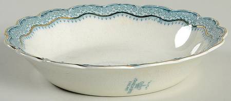 Ruth Blue Green Coupe Soup Bowl