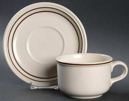 Sandlewood Flat Cup & Saucer Set